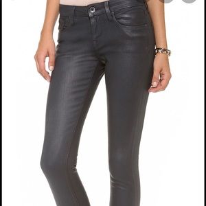 Baldwin Denim: Rivington Peg Leg Crop waxed denim